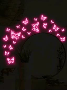 23pcs Glow in the Dark Butterfly Stickers