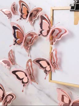 Rose Gold Butterfly Stickers